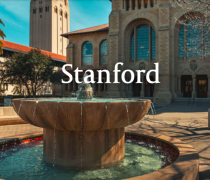 This is a picture of a fountain in front of the Stanford Green Library