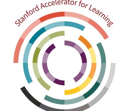 Stanford Accelerator for Learning Logo.  Multiple colorful concentric circles.