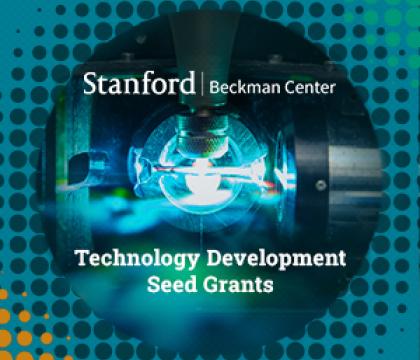 Image is of a close up of a flow cytometry instrumentation located at the Stanford Beckman FACS Facility. 